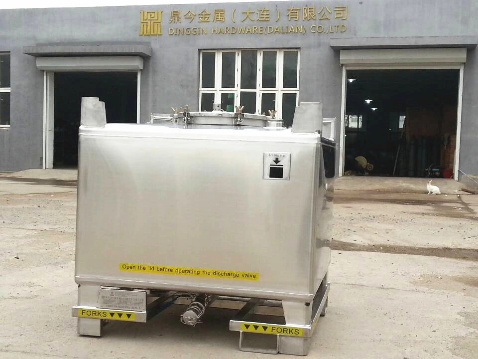 1000 Liter Food Grade Cubic Beverage Stainless Steel IBC Tote