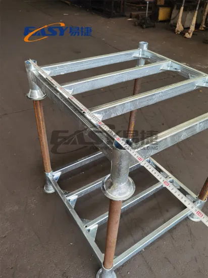 Easy Scaffolding Heavy Duty Cages Stackable Scaffolding Collapsible Metal Storage Rack Pallet Stacking Stillage